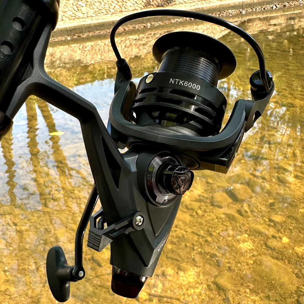 3000-6000 طويلة المدى الصب الصيد بكرة ماكس السحب 10 كجم نظام الفرامل المزدوجة سوبر السلس المعادن بكرة الكارب باس صيد السمك