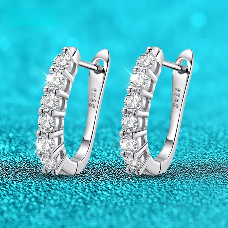 

SG 0.36CT 925 Sterling Silver Moissanite Earrings For Women Men All Moissanite EarStuds Elegant Fine Jewelry D VVS1 Gemston Gift