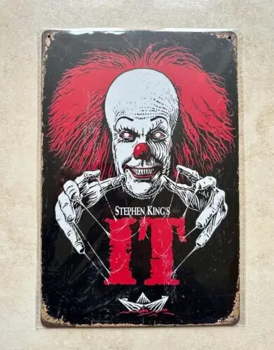 Металлический знак STEPHEN KINGS IT, мужская пещера, бар, паб, спальня, фильмы ужасов 20x30 см