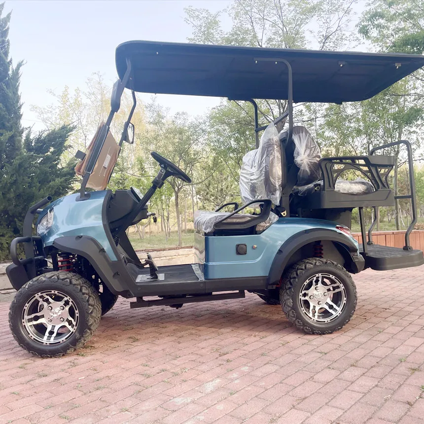 2/4/6-Seater Golf Cart Outdoor Vacation Scooter Customized Ice Bucket Rain Cover Ball Washer Sand Bucket Sightseeing Golf Cart