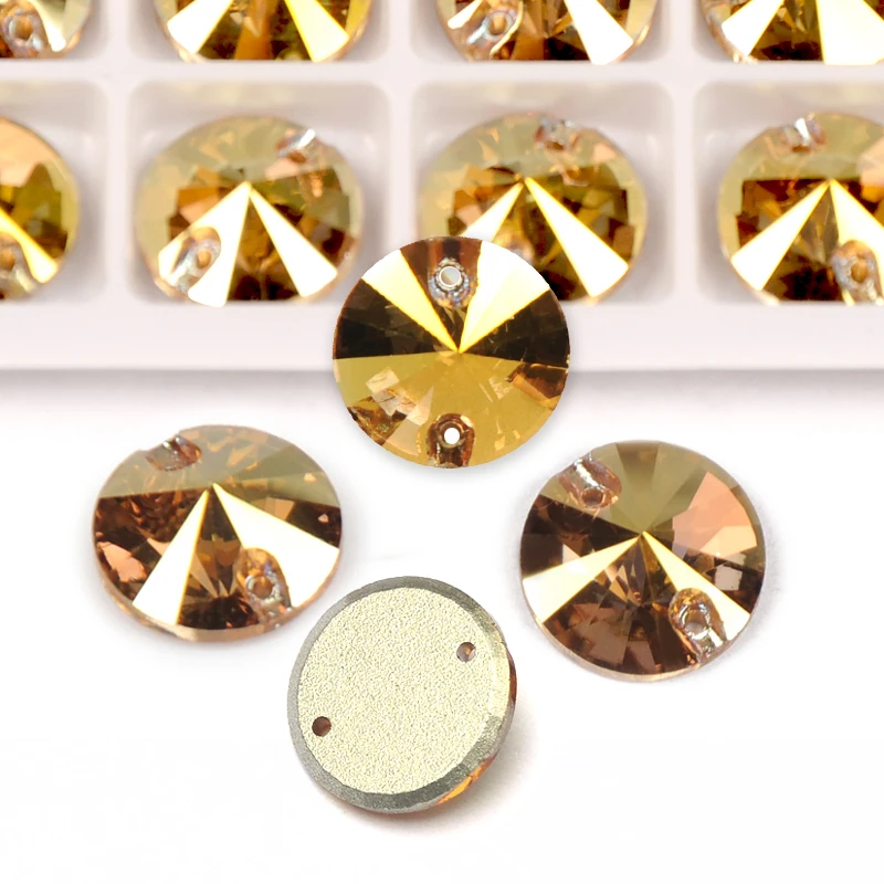 PUBRILEX Value Pack SunShine Aufnähbare Strasssteine Flache Rückseite Abgeschrägte Kristalle für Kleidungsstücke, Schmuck und Kleiderdekorationen – Detail 3