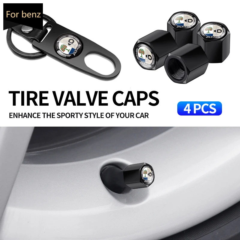 

. **1 компл. автомобильный брелок для ключей с автоматическими колпачками для клапанов шин, пылезащитный колпачок для W204 W205 W176 W177 AMG, автоаксессуары