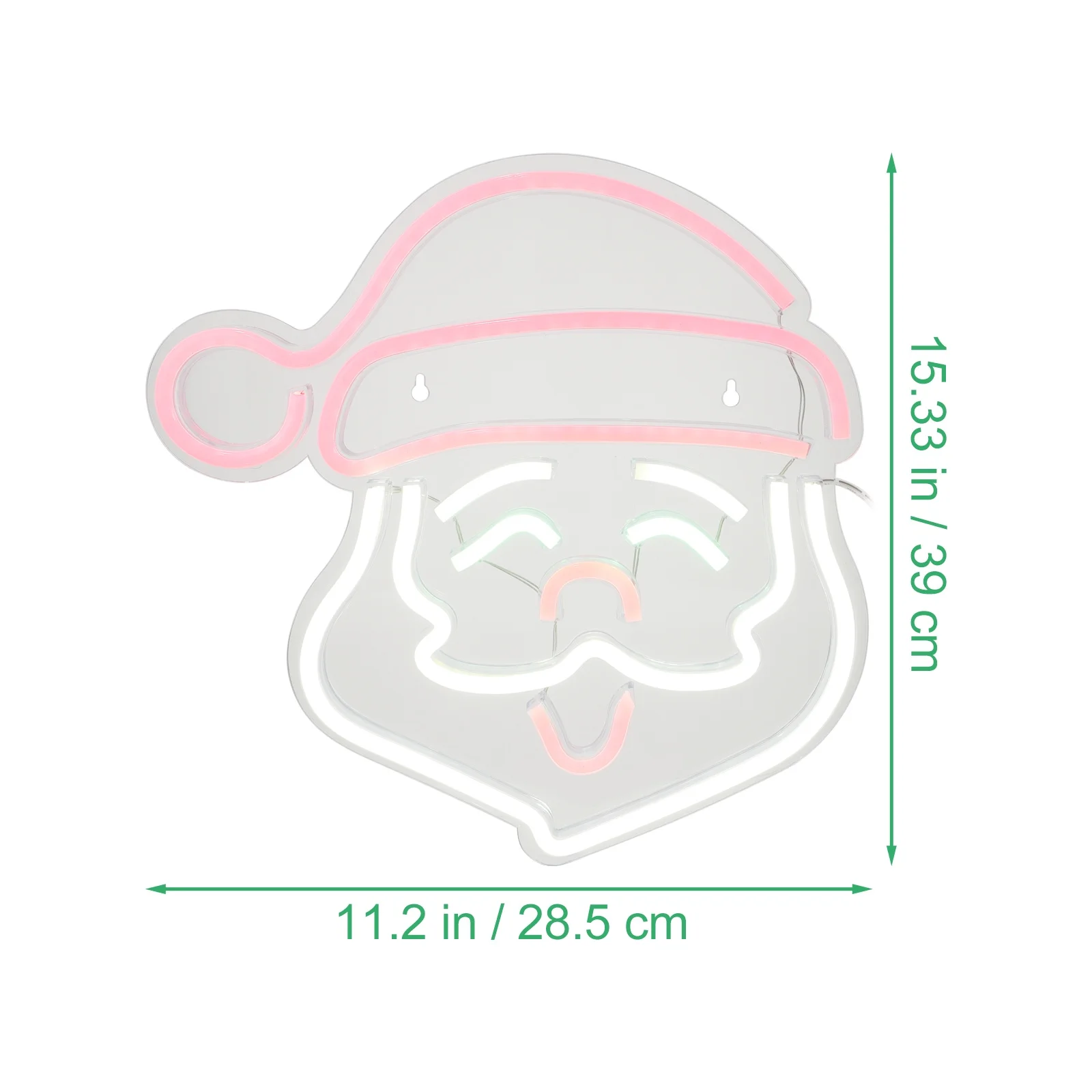 دائم سانتا على شكل LED ضوء النيون USB بالطاقة قسط البلاستيك قذيفة لطيف ضوء داخلي مصباح للزينة مصباح LED للزينة #5