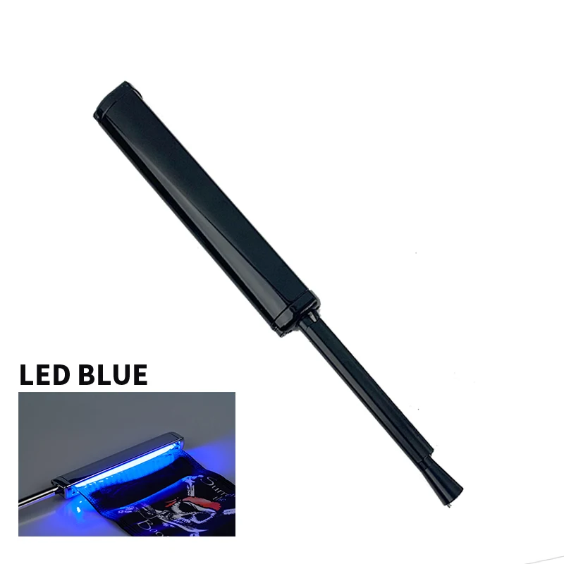 Panical Rear Passenger Trunk Extension Phone Holder Bracket Flag Set Flagpole Black LED Motorcycle