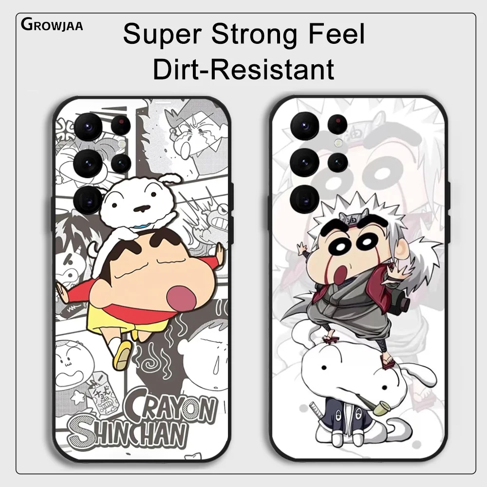 

Anime Crayons Shin-chans Phone Case for Samsung Galaxy S24 Ultra S22 S23 Ultra S21 S20 5G Protective Silicone TPU Cartoon Funda