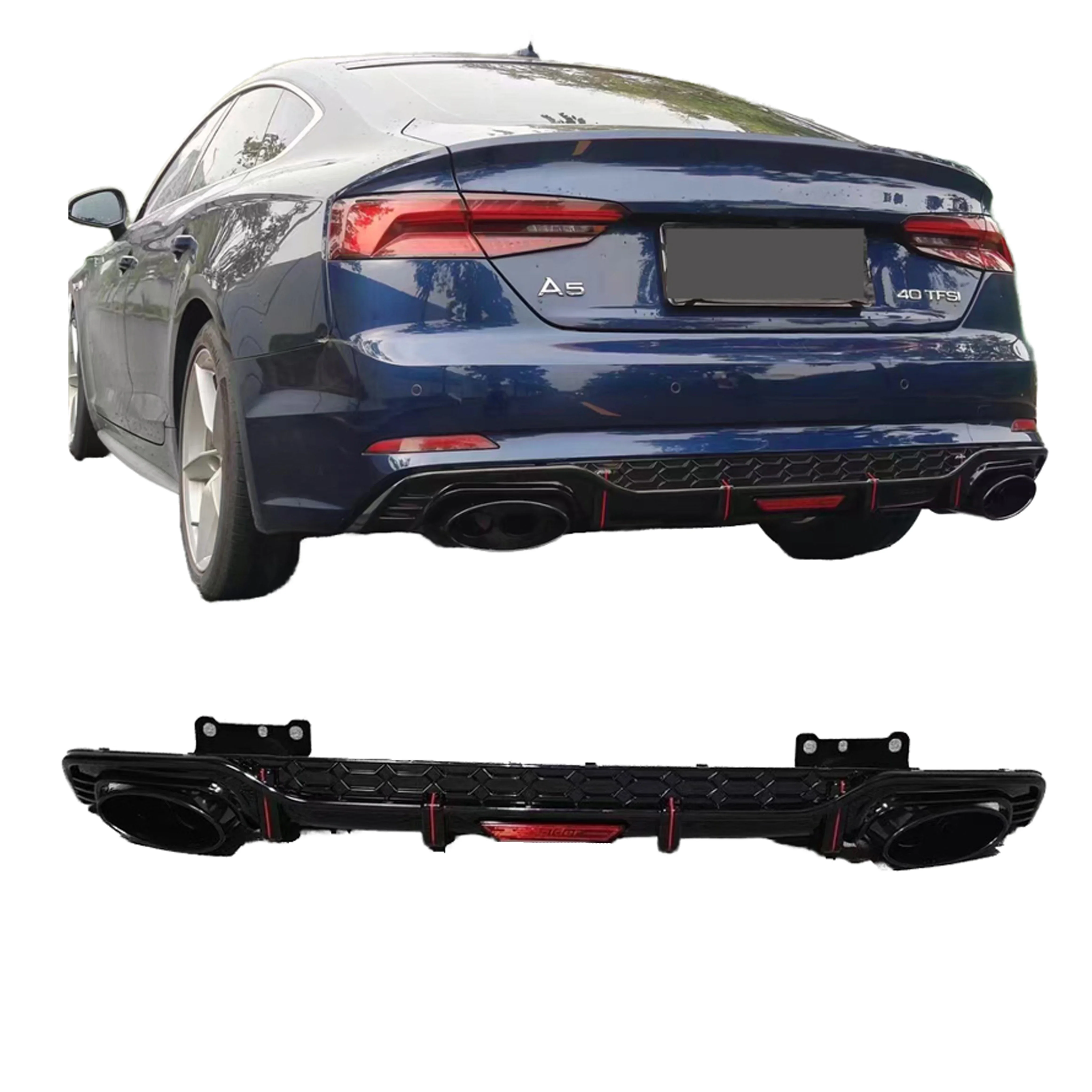 

2017-2020 RS5 Rear Diffuser for A5 S5 B9 Rear Bumper Upgrade RS5 Sline Rear Diffuser
