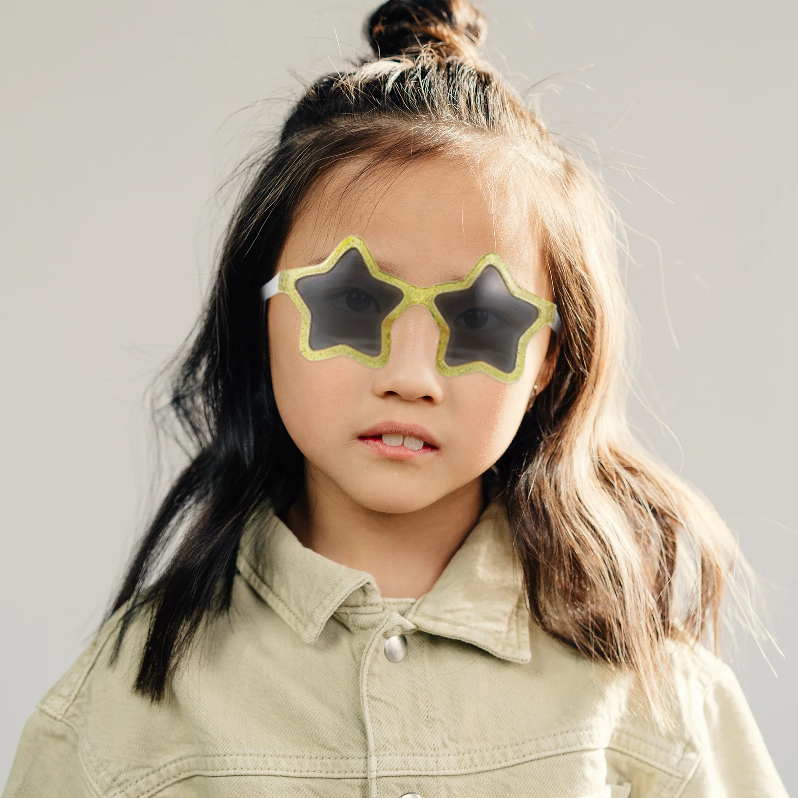 

1pcs Five-Pointed Stars Sunglasses Yellow Design For Women Men Lightweight Party Costume Cosplay Halloween Accessories