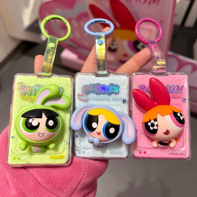 

Kayou Powerpuff Girls Fluffy Hang Tag Shiny Series Blind Box Keychain Blossom Bubbles Buttercup child girl birthday Gift genuine