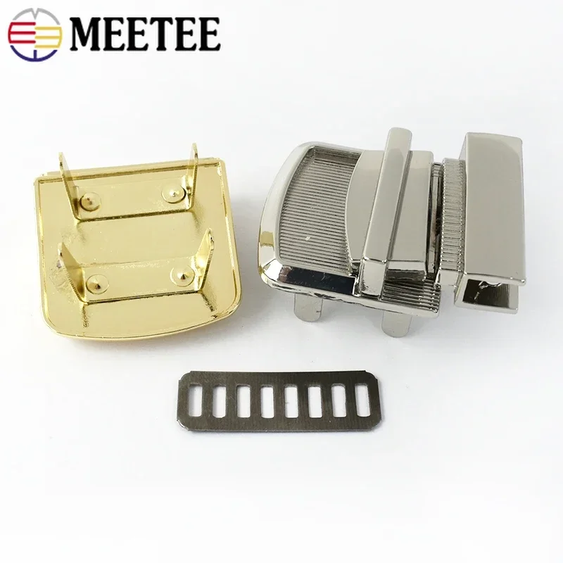 2/5pcs Meetee Metal Bag Snap Lock Handbag Closure Buckles DIY Purse Clasps Locks Button Bags Accessories Replacement Buckle