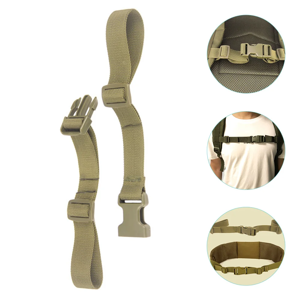 

2 Pcs Cable Adjustable Backpack Straps Outdoor Camping Chest Belts Travel Luggage Breast Tape