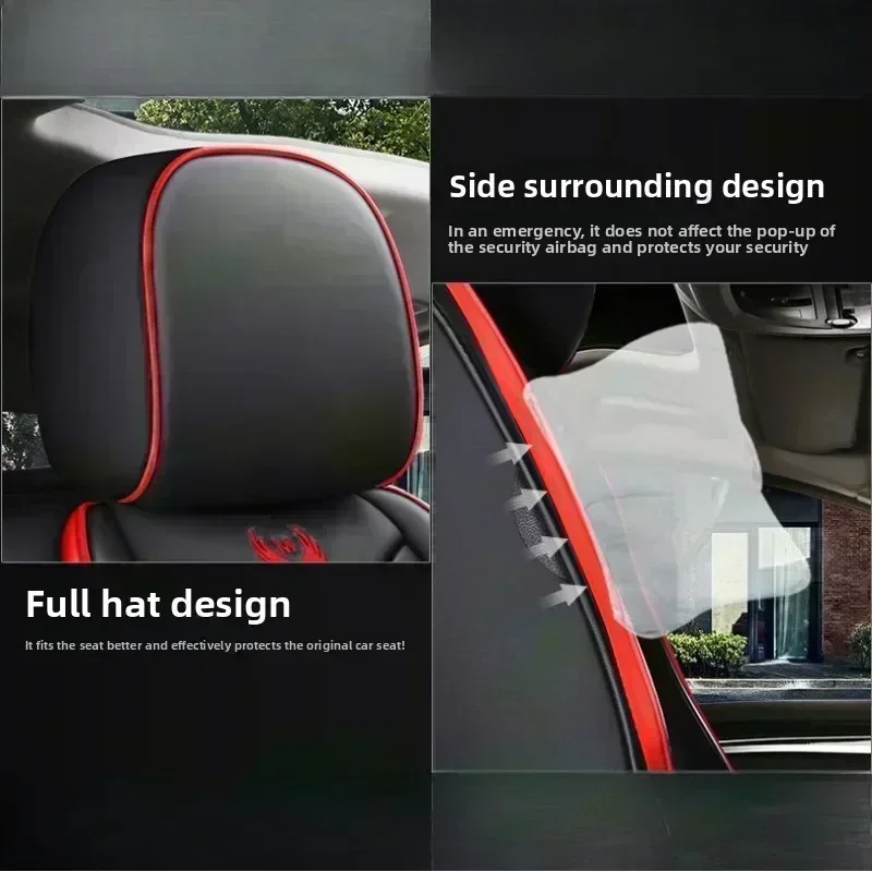 UNTUK Chevrolet Silverado Sarung jok mobil, kulit sintetis tahan air tahan aus, sarung jok penutup penuh yang lembut dan nyaman