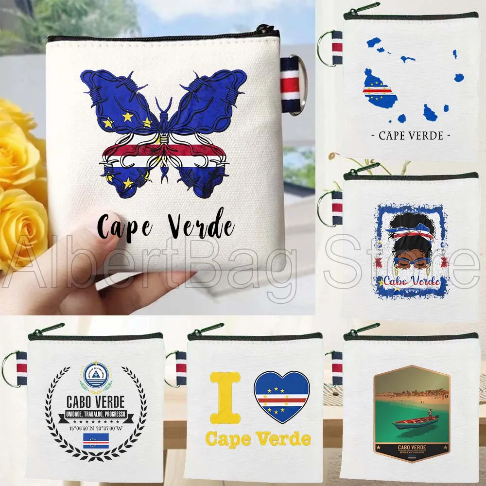 

Cape Verde Flag Map Verdean Cidade Velha Canvas Cosmetic Makeup Toilet Bag Pencil Case Pouch Key Coin Purse Storage Cotton Bag
