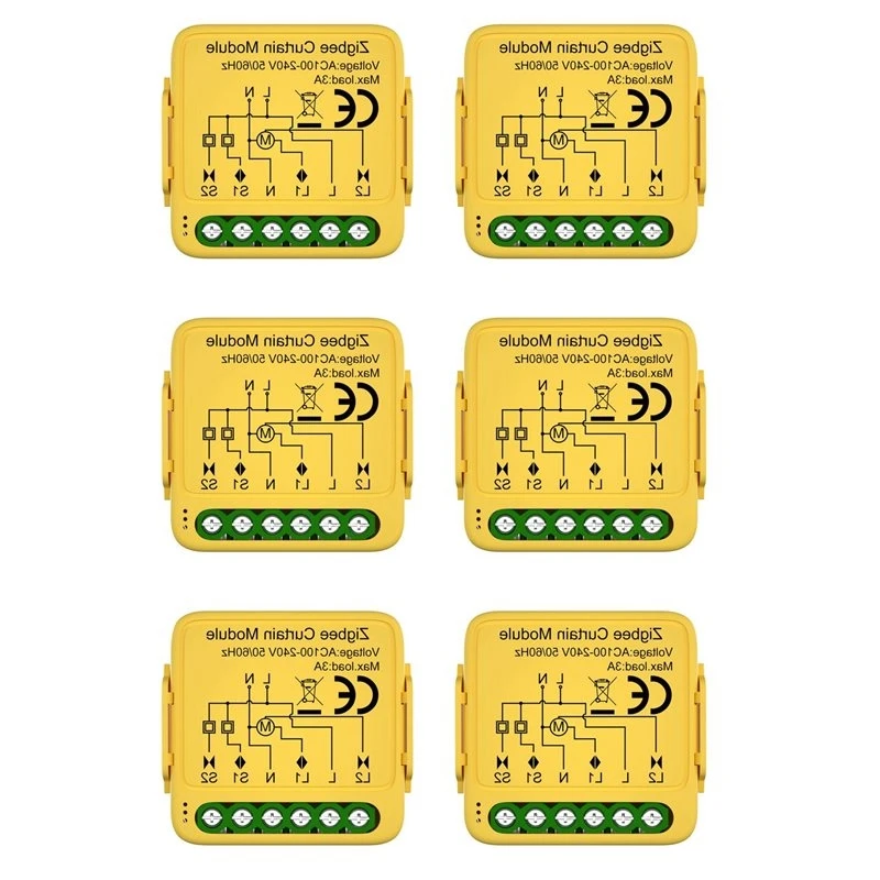 T23C 6X Tuya Smart Zigbee Curtain Switch Module Connected Roller Shutters Blind Motor Works With Alexa Googlehome