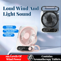 Upgrade Ultra-Quiet Mini Desk Fan with Night Light - Portable Wall-Mount & Handheld for Dorm/Outdoor