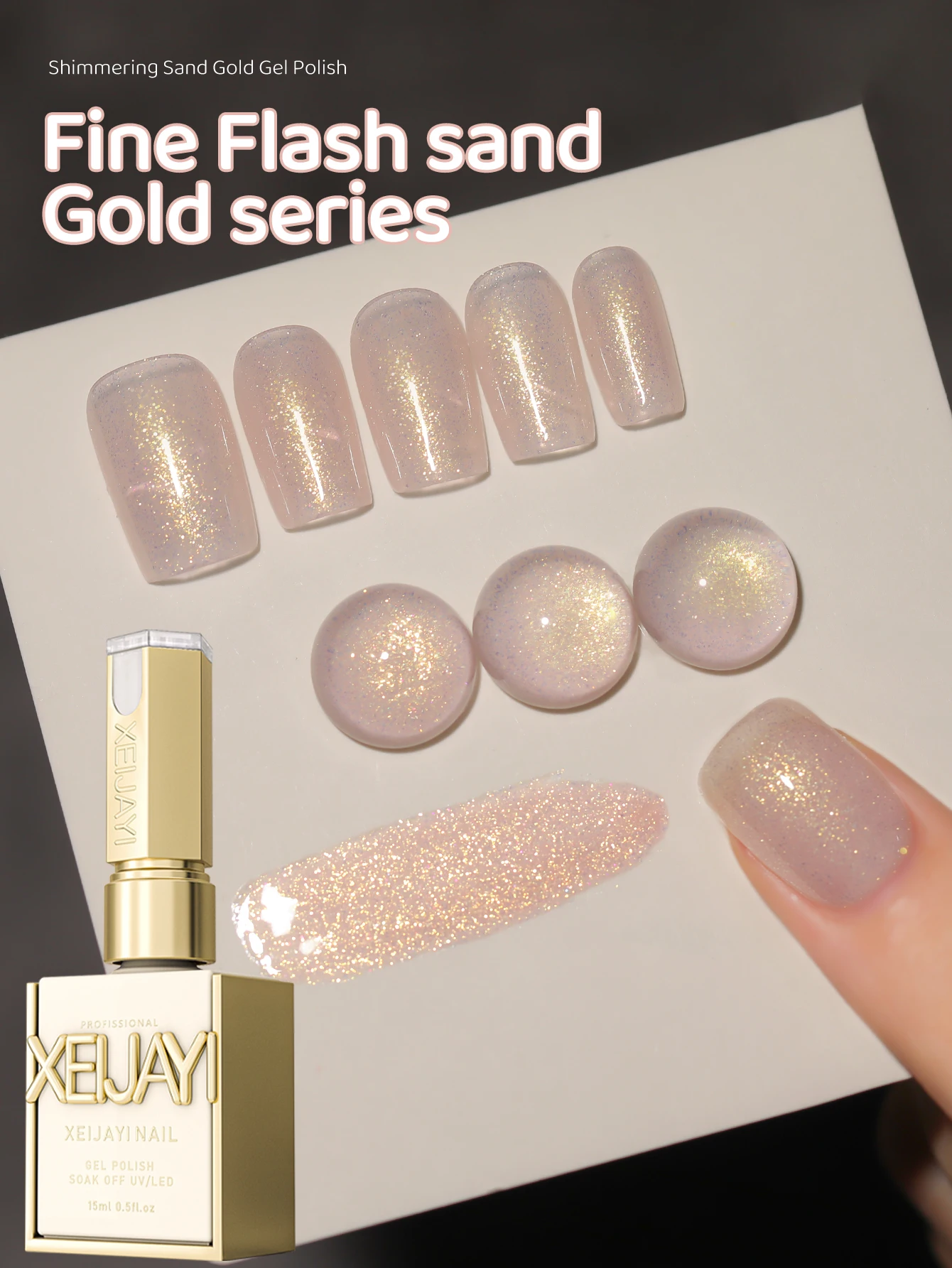 Gel pour ongles à paillettes blanches de 15 ml. Utiliser avec des manteaux de base et des manteaux de sommet, une lampe UV/LED. Ldeal pour les conceptions d'ongles DIY