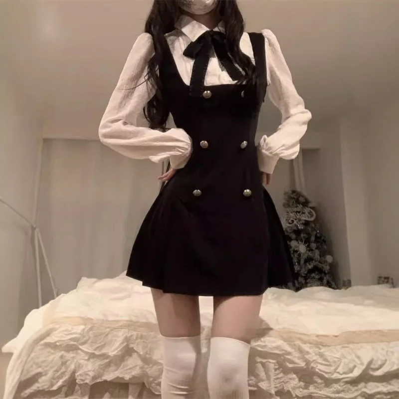 

Lolita VintageLolita Lolita French Style High-End Camisole Dress for Women Early Autumn2024New Year's College Style Fake Two-Pie