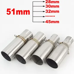 51mm Motorcycle Exhaust Adapter Escape Pipe Connection Reducer Muffler Exhaust Middle Pipe Adapters 28mm-45mm