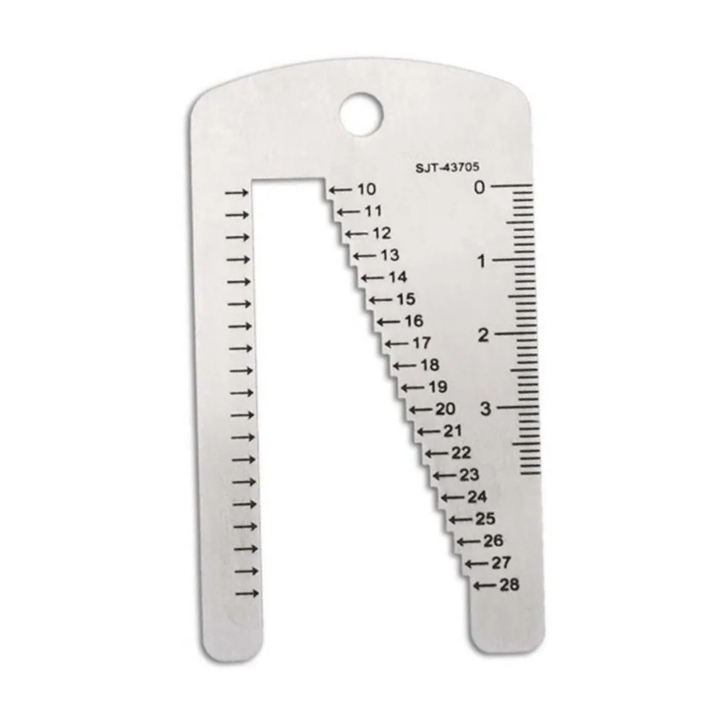 Stainless Steel Watch Band Ruler Silver Dual Sided Measuring Gauge For DIY Leather Strap Sizing Tool Watchmaker Accessories