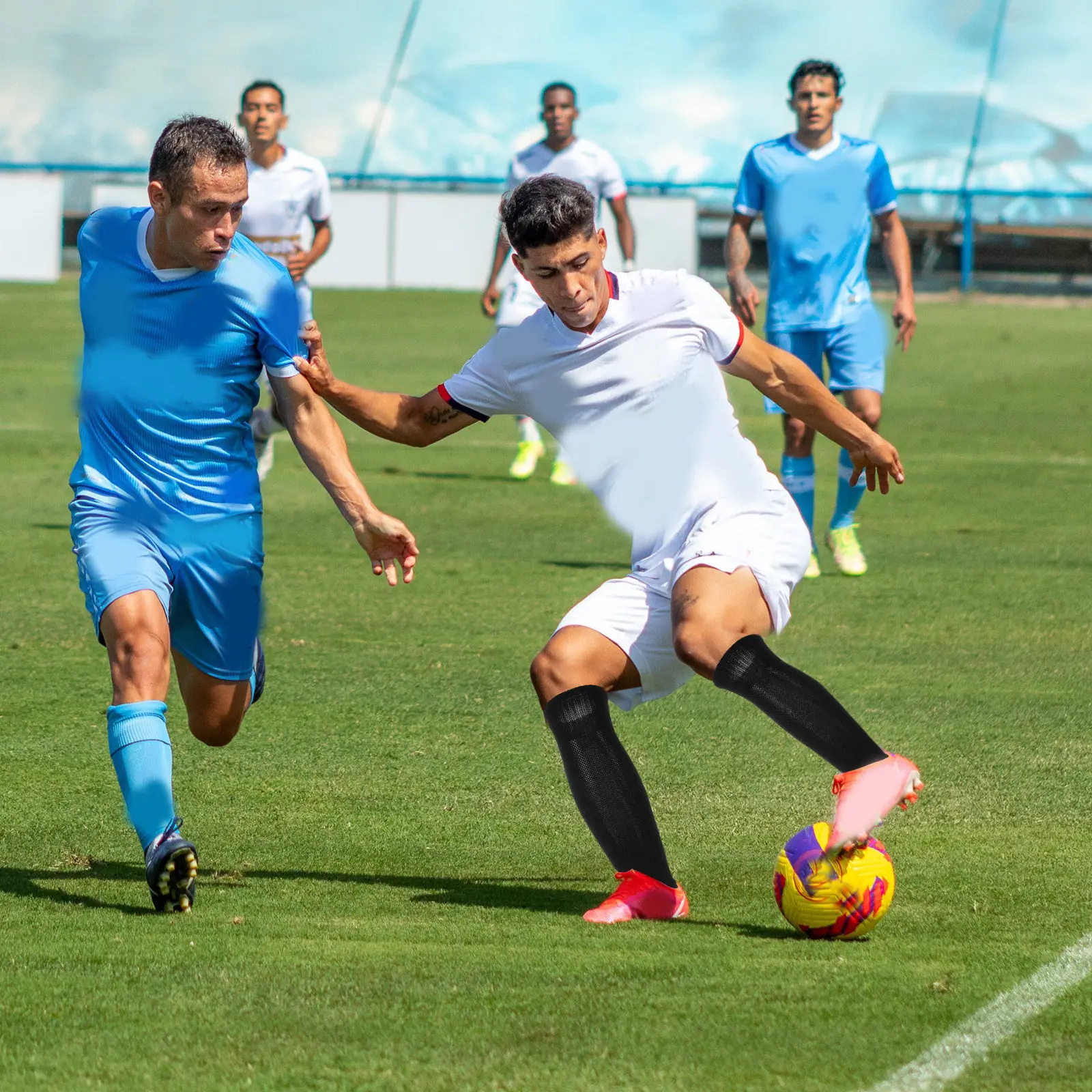 

1Pair Deodorant Sports Socks High Elasticity Breathable Calf Socks Outdoor Running Hiking Basketball Sweat-Absorbing Elastic