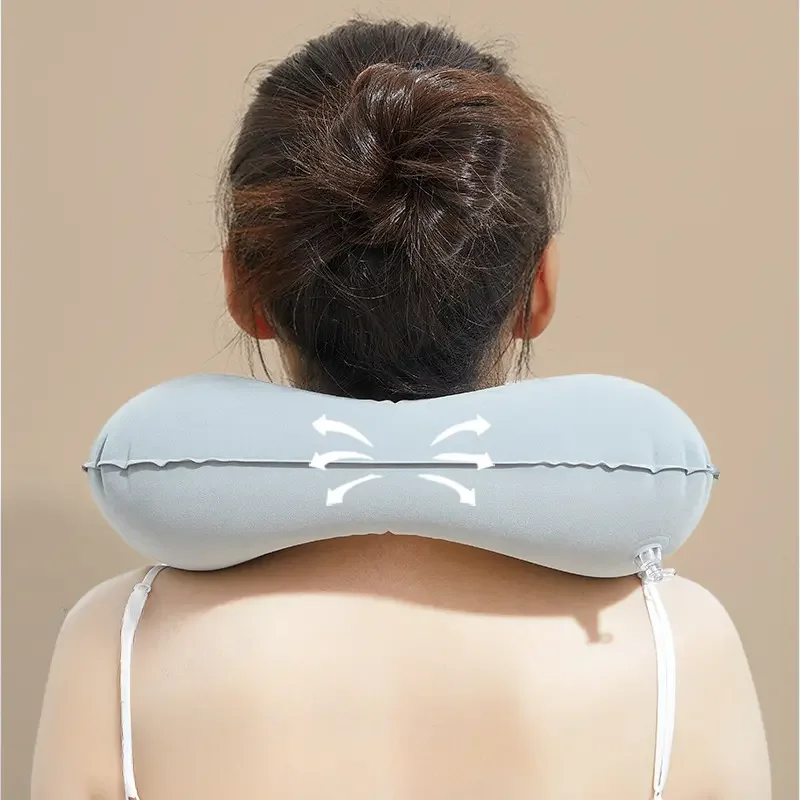 1pc Travel Pillows Airplanes Inflatable Super Light Portable Neck Pillow U-Shape Automatic Inflatable Cervical Vertebr Pillow image 4