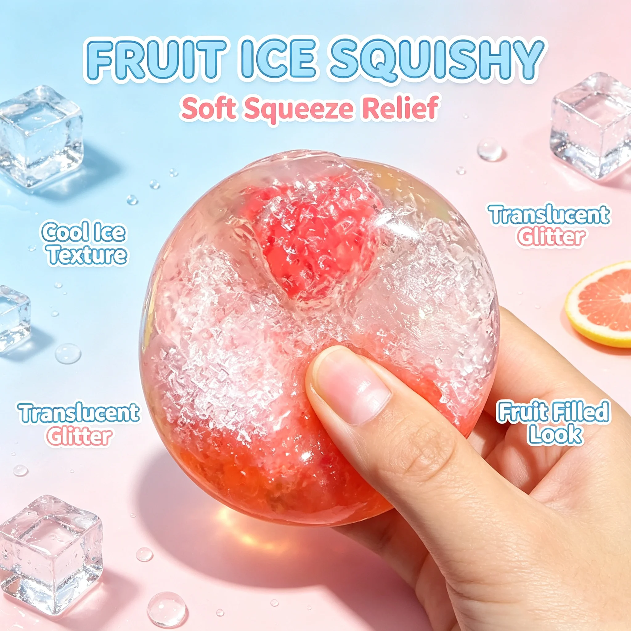 Snow Globe Musical - Bola es serut buah-buahan buatan tangan