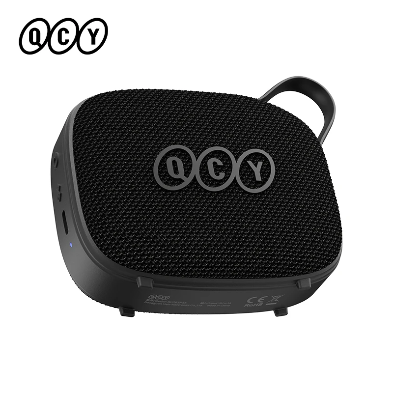 QCY draagbare Bluetooth-luidspreker, 5W draadloze luidspreker, Bluetooth 6.0, TWS-stereogeluid, 45 mm full-range-driver, IPX5 waterdicht, 16 uur speeltijd.
