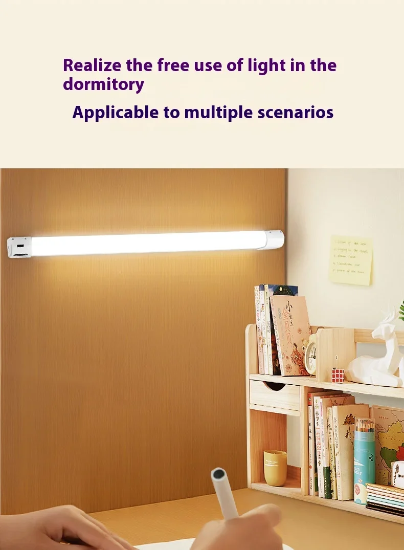 Inteligente Corpo Humano Sensing LED Hard Light Strip, Carregamento USB Wall Light, Home Bedside Night Light, Gabinete Inteligente