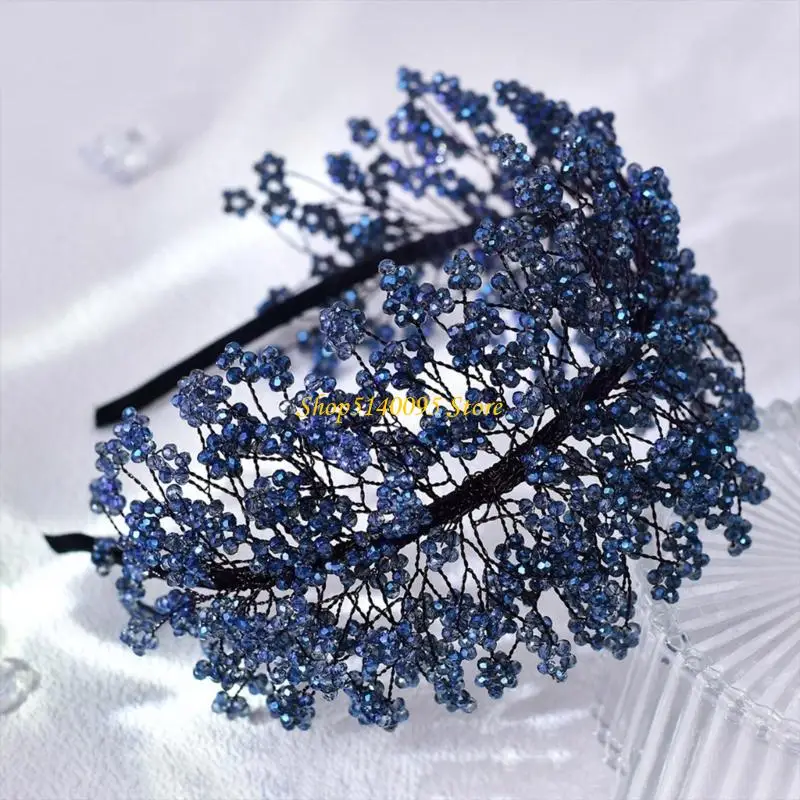 

DXAE Braided Crystal Headband Fashion Party Hairband Elegant Wedding Bride Hairhoop