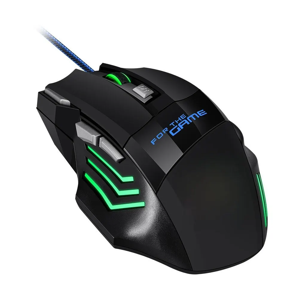 Wired Gaming Mouse, 7 Programmable Buttons, RGB Backlit Ergonomic Esports Mouse, Up to 12800 DPI, USB Computer Mice for PC