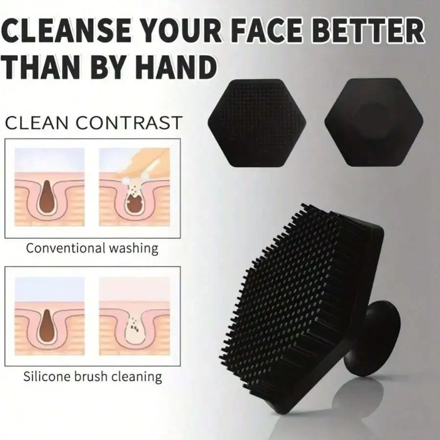 

Men's Silicone Face Exfoliator Pad, Deep Cleansing Massager To Remove Dead Skin & Improve Shaving Effect