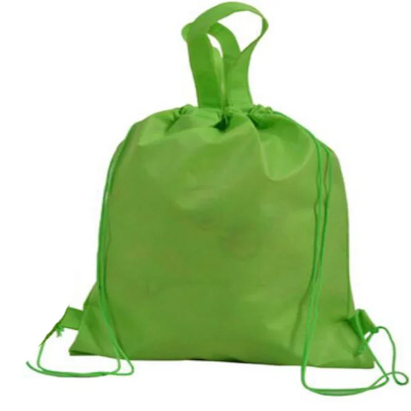 20 Pieces Eco-Friendly Promotional Drawstring Bags 70gsm Non-Woven Fabric Black & White Personalized Name for Events