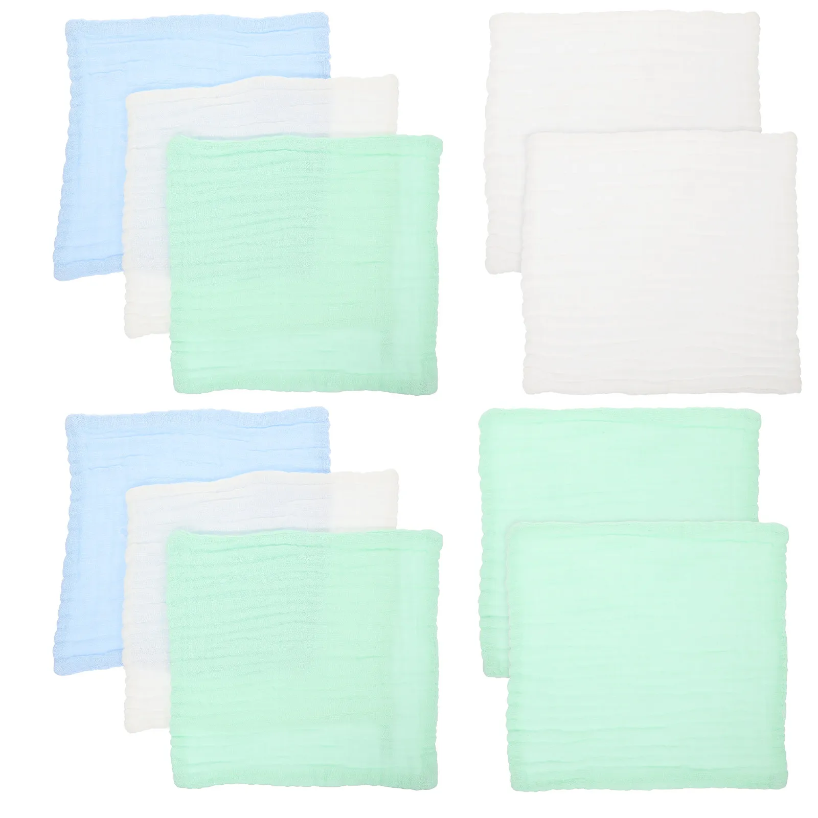 

10Pcs Baby Muslin Washcloth Soft Gentle Toddler Drool Towel Cloth Haves Newborn Infant Burp Cloths Muslin Washcloths