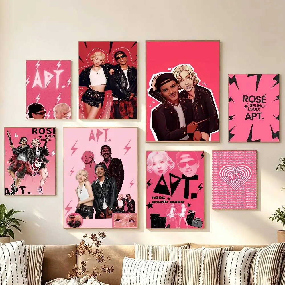 A-lbum A-PT. Sing-er- R-Ro-s-e B-Br-uno- Home Decoration Painting, Poster Wall Art Wall, Art Decoration Self-adhesive
