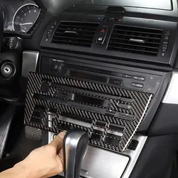 For BMW X3 E83 2006-2010 Soft Carbon Fiber Central Console CD Panel Cover Trim Sticker Interior Accessories