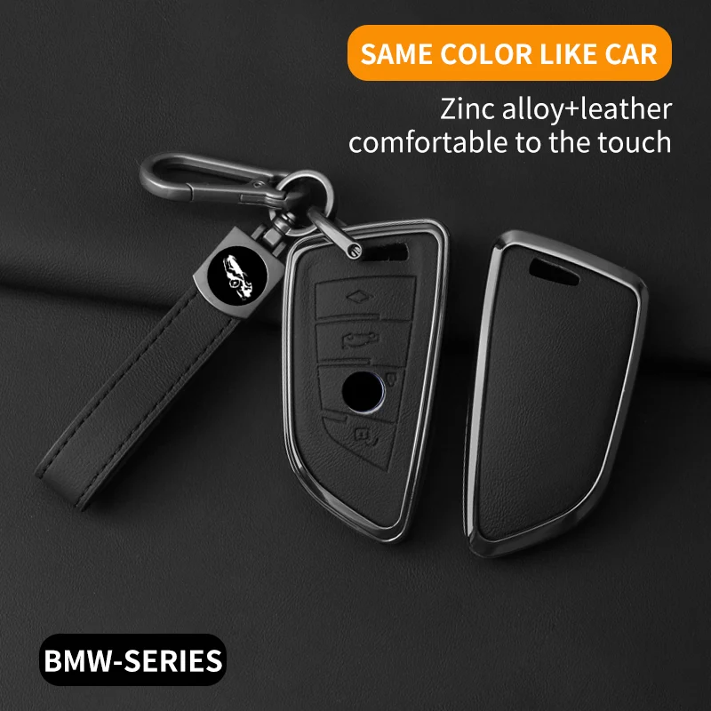 Zinc Alloy Car Remote Key Case Cover Shell for BMW X1 X3 X5 X6 X7 1 3 5 6 7 Series G20 G30 G11 F15 F16 G01 G02 F48 Accessories