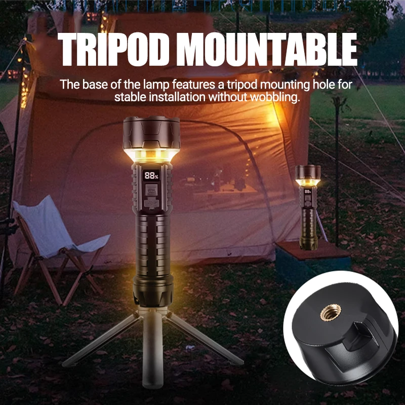 COB LED Taschenlampe Wiederaufladbare Laterne 7-core Camping Taschenlampe Rot Licht Waming Lampe Kann Stativ Outdoor Wandern Notfall Installieren