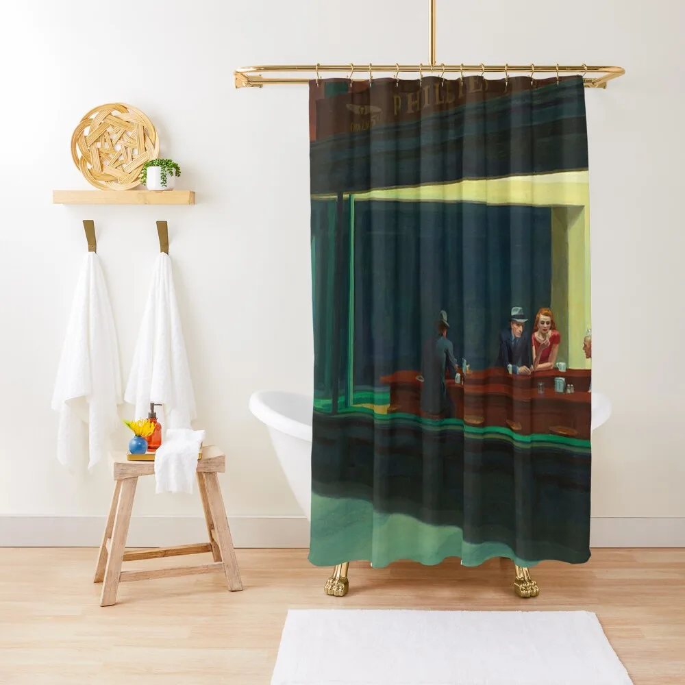 

NIGHT HAWKS - EDWARD HOPPER Shower Curtain Bathroom Accessorys Bathroom Shower Set Curtain