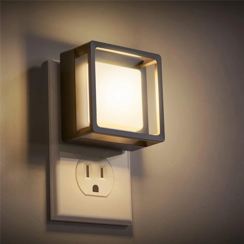

MCGS-LED Night Light 2 Pack, Plug-In Wall Lights With Dusk-To-Dawn Sensor,Dimmable Feature, Nightlights European Plug