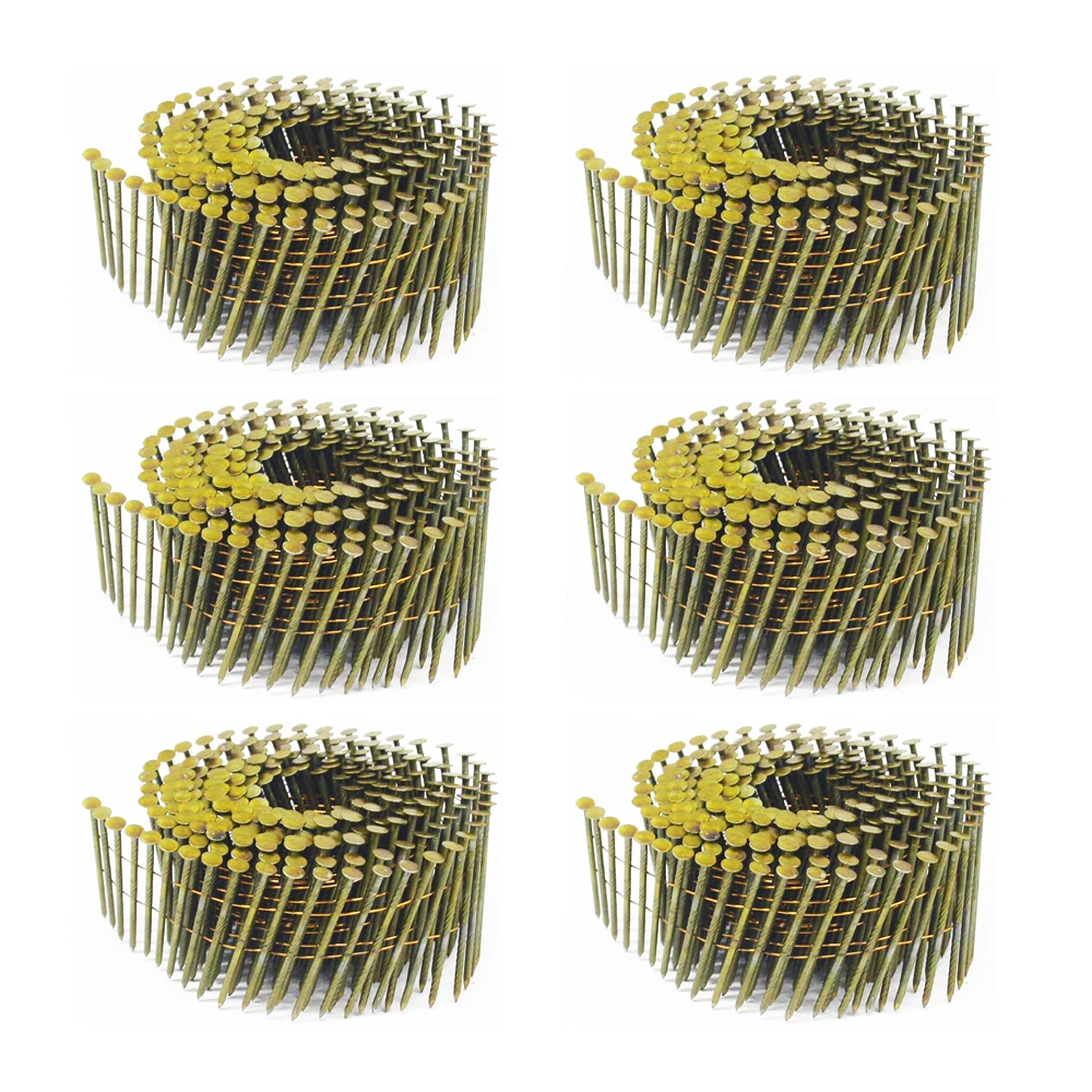 1800PC Thread Coil Nails CN55 CN70 CN80 Nail Gun Nails Flat Wire Welded Siding Nails for Making Pallets Crates Fence