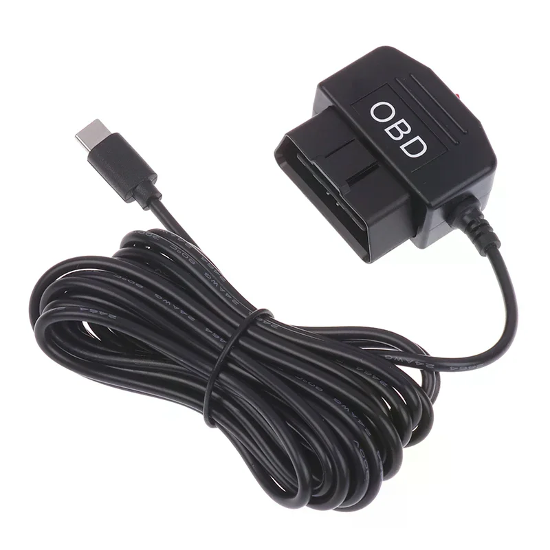 OBD To Type C Charger Power Cable For Dash Camera Car DVR 24h Parking Car Accessories Battery Protection