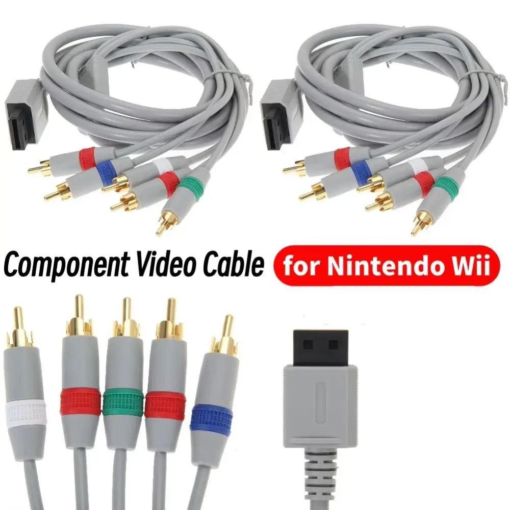 5 in 1 Wii/Wiiu Component Cable Fast Charging 1080P Wii Game Cable Multifunctional Universal Audio Video TV Connector Cable