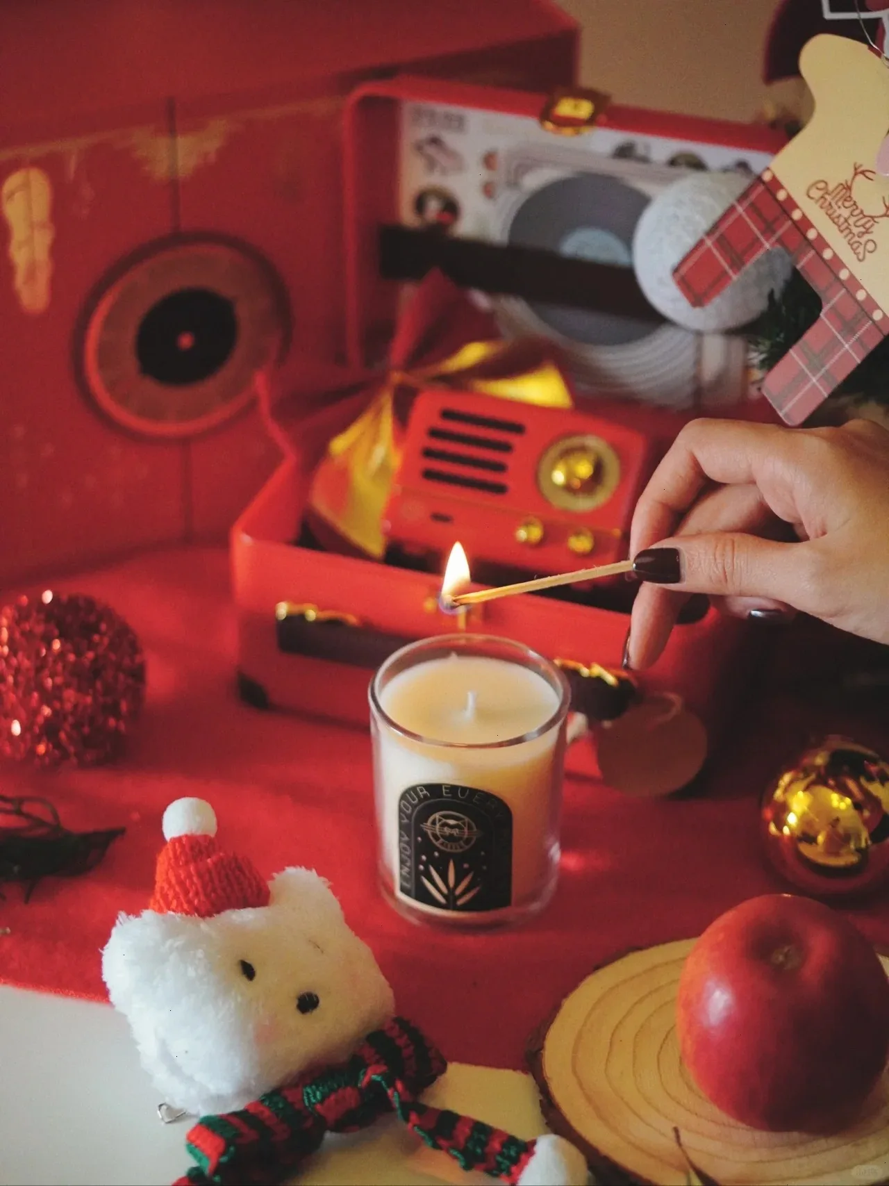 MUZEN The Little Prince OTR Speaker lilin aromaterapi Musim Dingin Speaker merah FM Radio Bluetooth musik nirkabel pemutar logam hadiah MW-2A