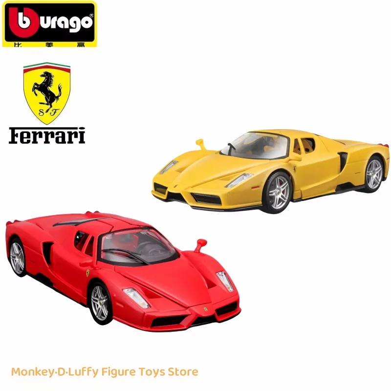 Original Bruago 1:24 Ferrari Enzo 488 Diecasting Car Model Classic Car Adult Children'S Collection Force Control Car Model Gifts