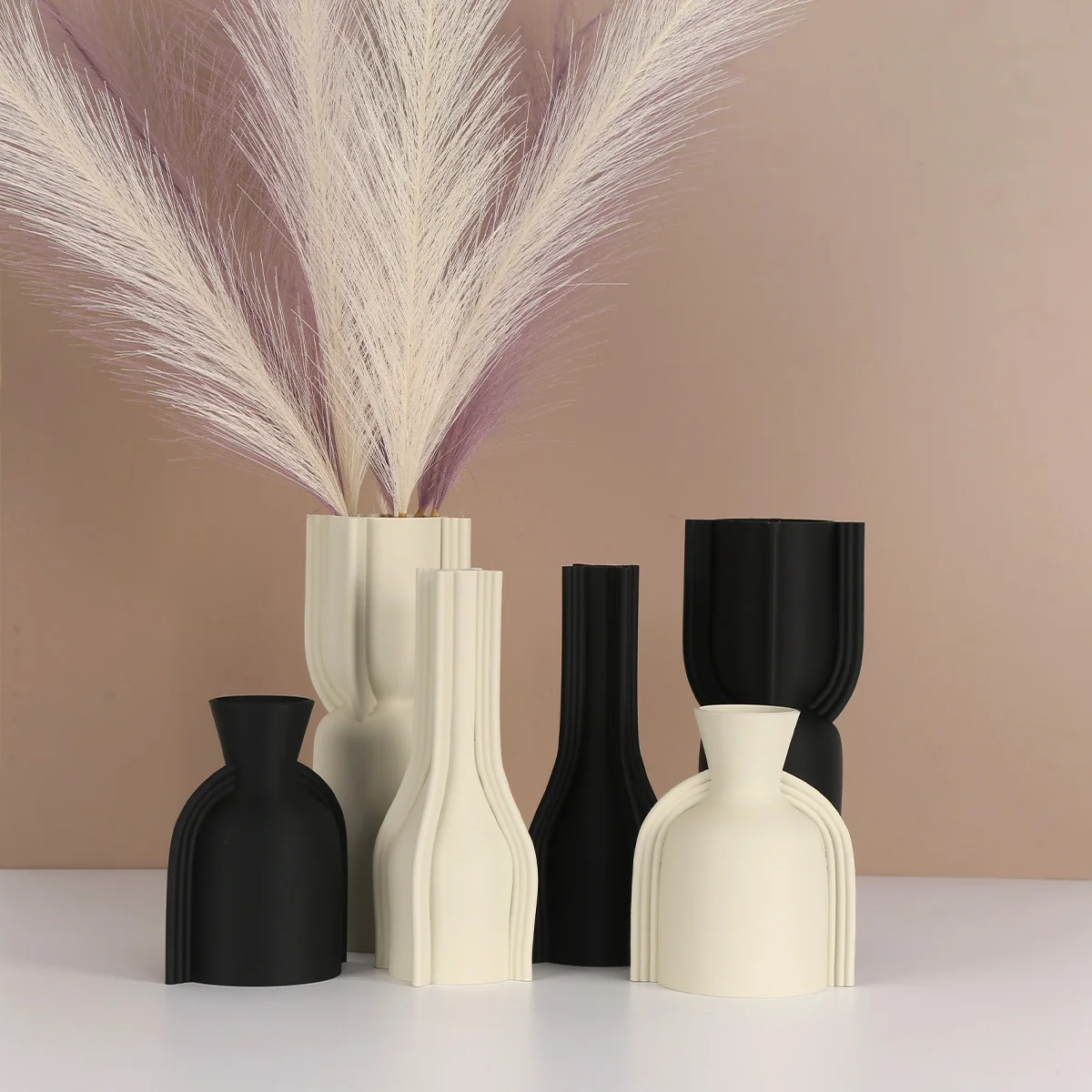 Dekorative Vase im böhmischen Stil, getrocknete Blumenvase für Zuhause, Wohnzimmerdekoration, Raumdekoration, Heimdekoration