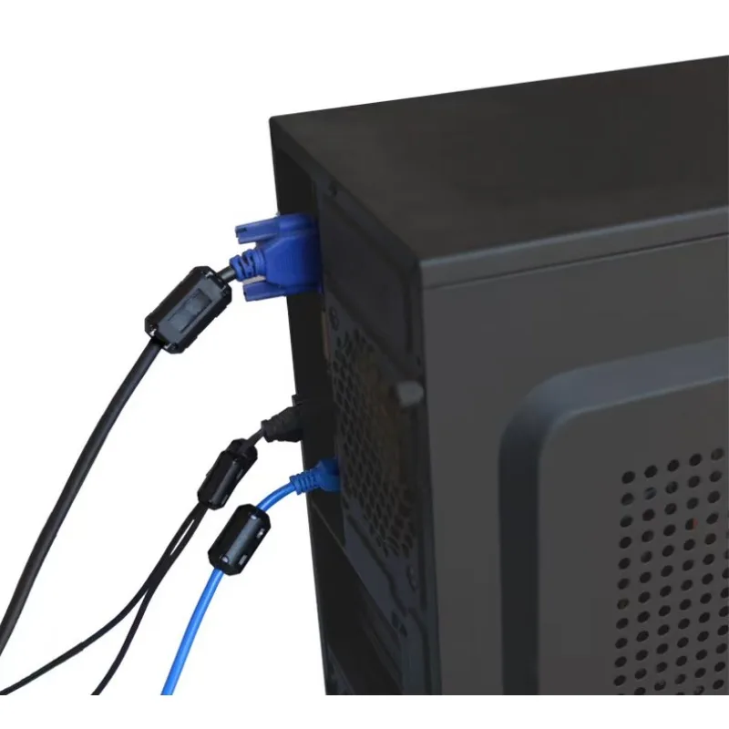 2/5 قطعة 5 مللي متر الفريت الأساسية الحبل حلقة مرشح الضوضاء ل الضوضاء القامع تصفية حلقة كابل كليب على سلك سلك الطاقة كابلات الفيديو أدوات