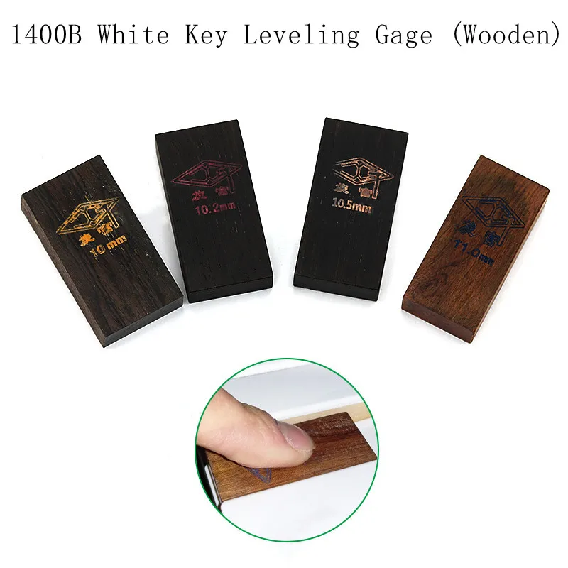 

Piano Tuning Repair Tool, White Key Leveler (Wooden) Feel Adjustment Key Depth Measurement Block