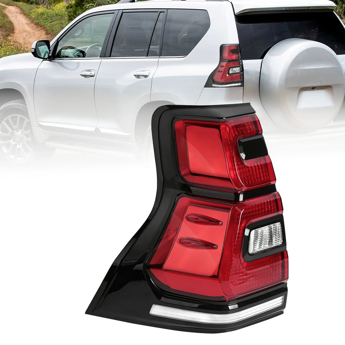 

LED Tail Lamp For Toyota Land Cruiser Prado FJ150 LC150 GRJ150 2018 2019 2020 Rear Driving Turn Signal Light Brake Taillights