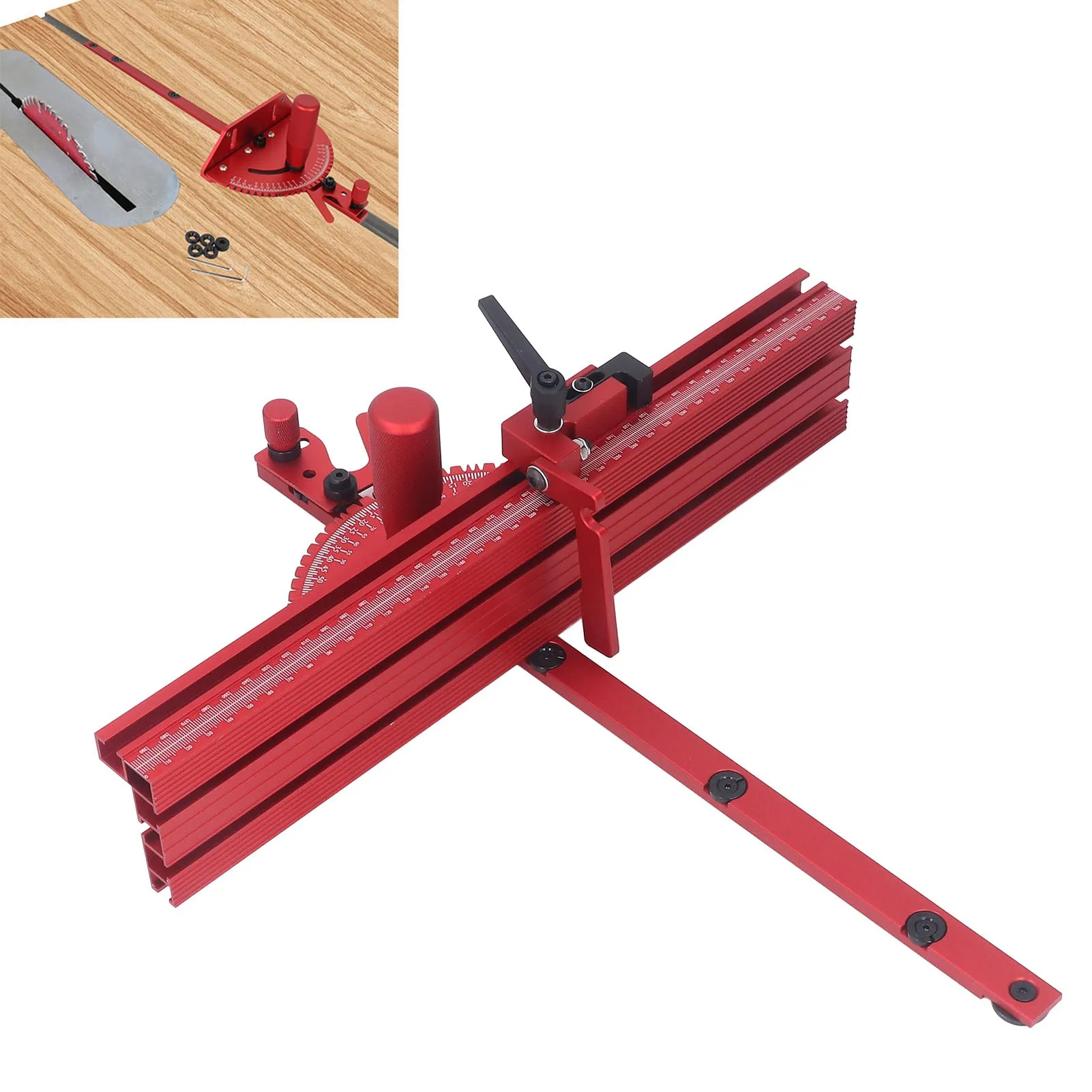 Miter Gauge System Table Saw Miter Gauge System Fence Accurate Engraving Machine Accessories with Limit Stop