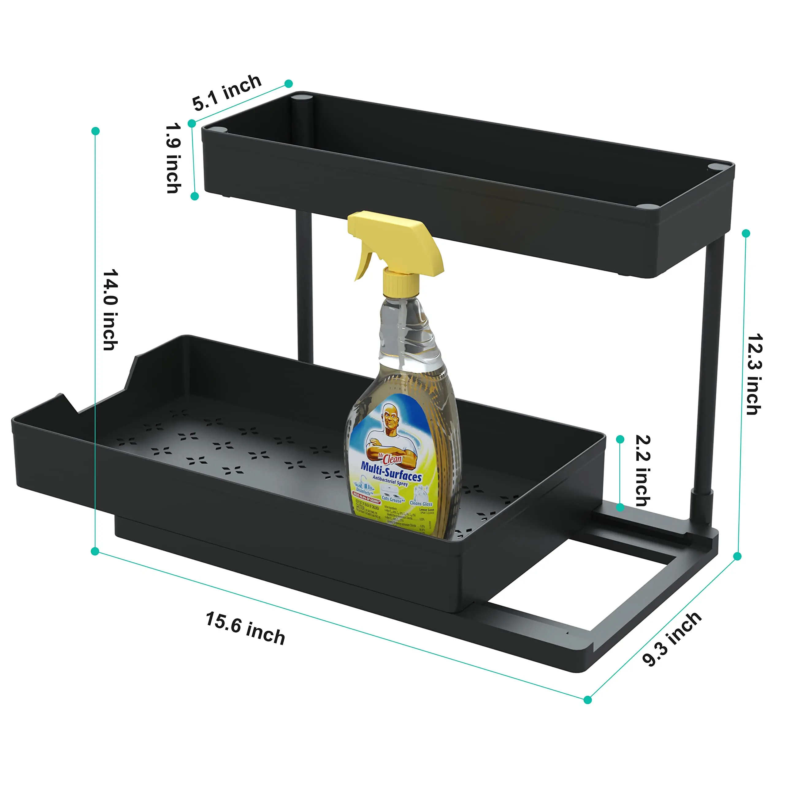 Under Sink Organizer Storage Pull Out Cabinet Organizer Slide Out Sliding Shelf Under Sink Organizers and Storage for Kitchen