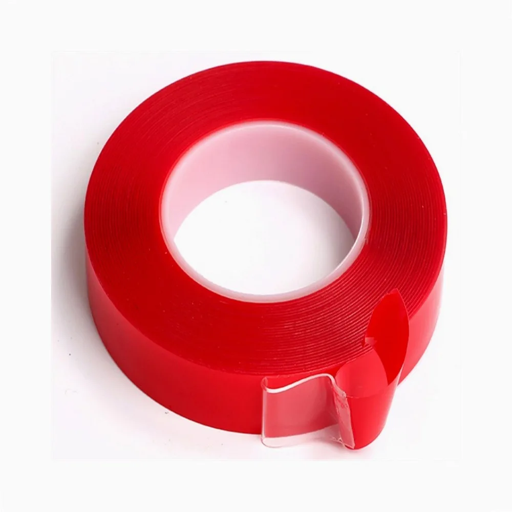 Double-Sided Strong Transparent Tape 118.11 Inch, Permanent Adhesive Sticker for Home Office DIY, Heavy Duty Mounting
